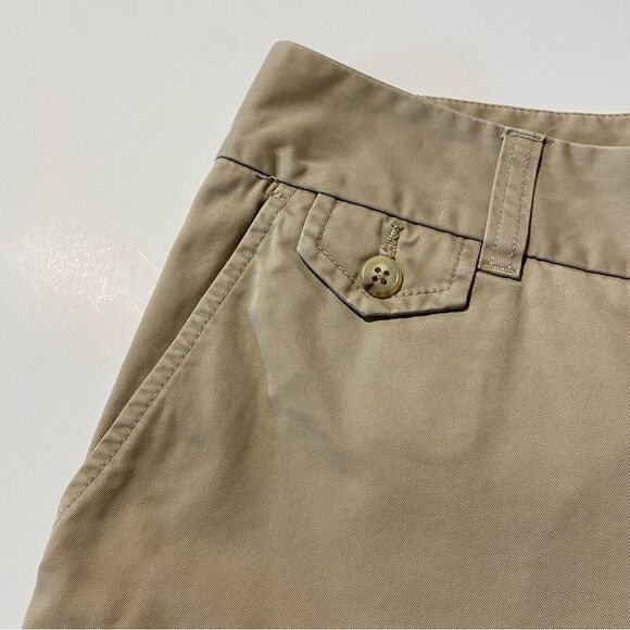 Eddie Bauer Mercer Fit Chino Khaki Shorts Women's Size 12 100% Cotton - Picture 2 of 14
